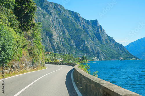Fototapeta Naklejka Na Ścianę i Meble -  Gardesana road from Gargnano to Limone, lake garda italy