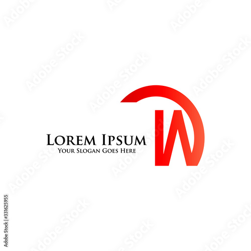 Initial Letter W  Design Logo Graphic Branding Letter Element.