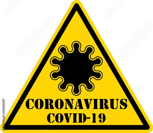 Coronavirus Covid-19 Logo Warnschild