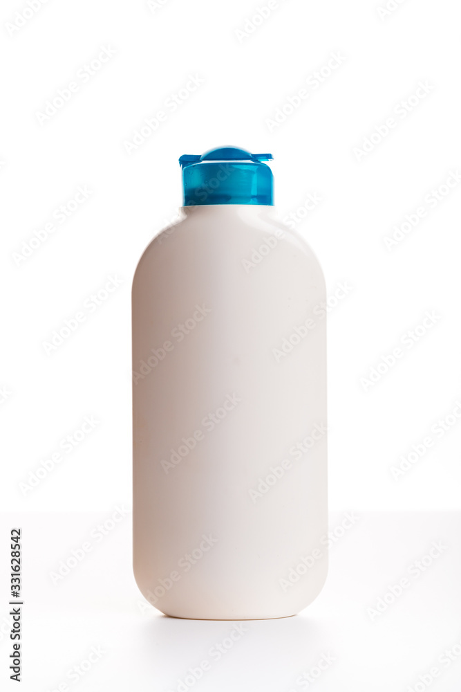Plastic bottle of household cleaning product isolated on a white background. cosmetic product. House cleaning Plastic bottle of household cleaning product isolated on a white background. cosmetic product. House cleaning