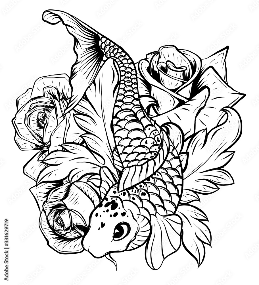 How to Draw a Koi Fish - Easy Drawing Tutorial For Kids