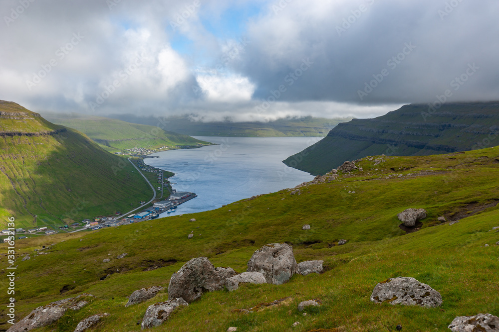 The Faroe Islands is an archipelago in the North Atlantic Ocean on the southwestern edge of the Norwegian Sea.