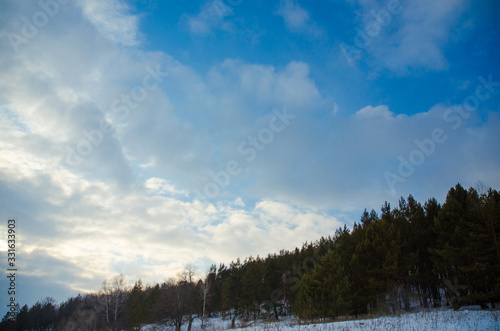 clouds over lake