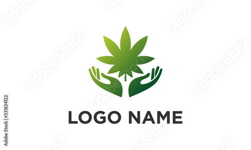 cannabis logo design for healthcare and medical lab business