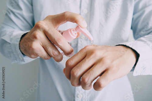 Wash your hands with gel, alcohol or soap to kill bacteria, prevent the spread of germs and bacteria and avoid infection. MERS-coronavirus (2019-nCoV).