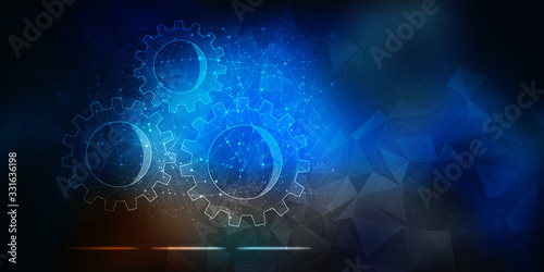 Wallpaper Mural 2d illustration abstract gear Network Torontodigital.ca