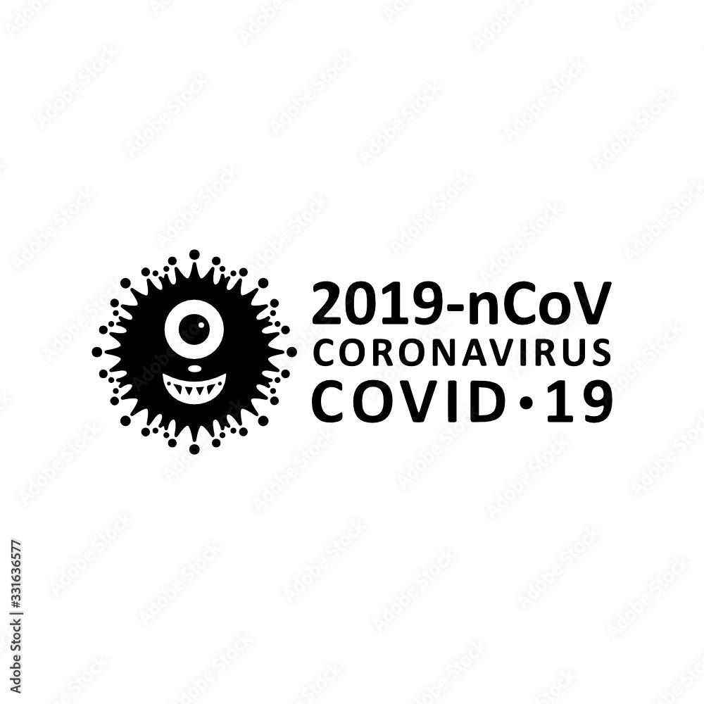 Fototapeta premium Coronavirus virus Covid -19 Cell Icon 2019-nCoV logo