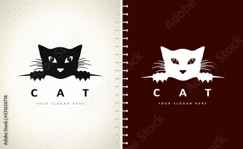 Cat logo vector animal design