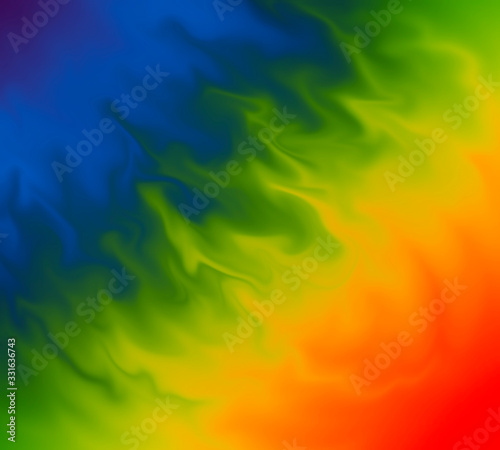Abstract rainbow unicorn background. Blurred colorful rainbow background. Mesh background of rainbow colors.Symbol of LGBT. Curled linear rainbow pattern. Vector sketch illustration of diffusion flowi photo