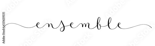 Bannière calligraphique vecteur noir ENSEMBLE