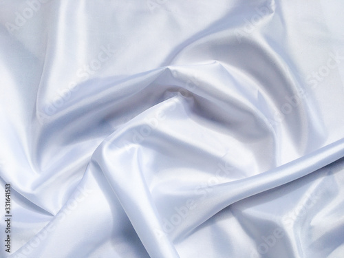 Solf white satin fabric texture background. use as wedding or aniversary day with copy space for design