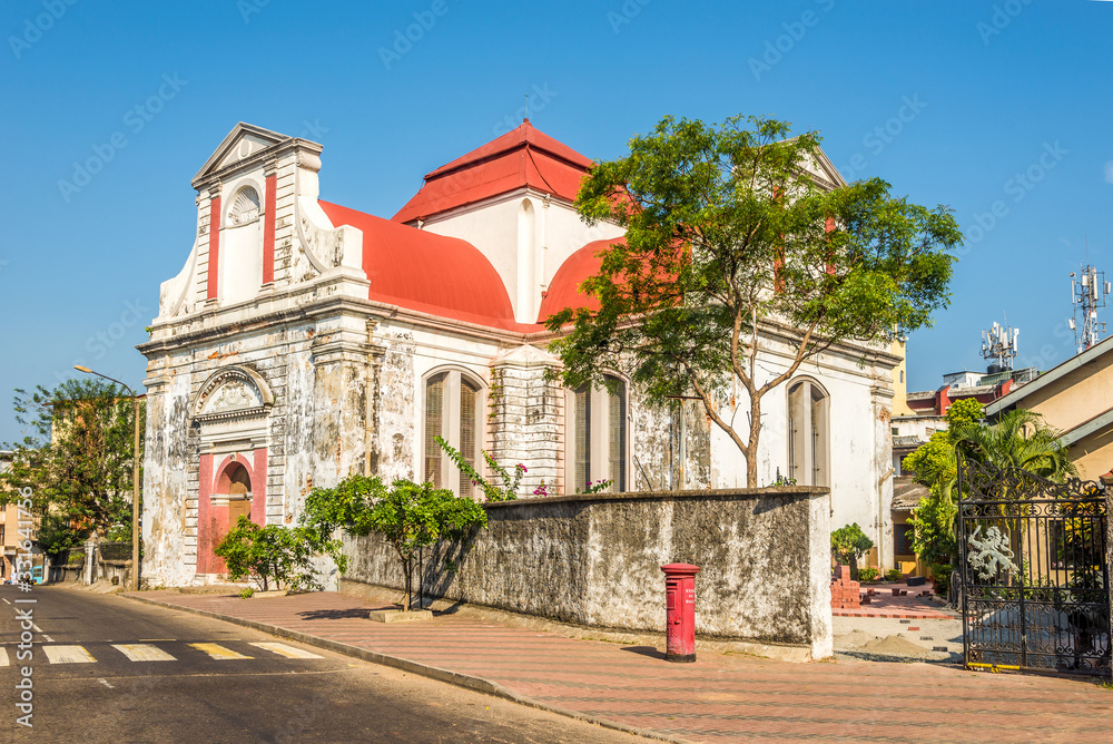 View at the Wolvendaal Church in the streets of Colombo - Sri Lanka