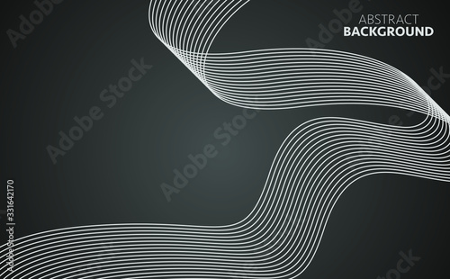 Wave Lines Pattern Abstract Background. Vector