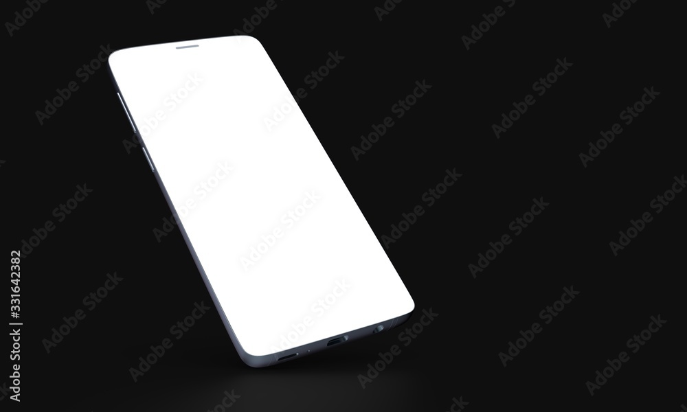 smartphone mobile in 3d mockup