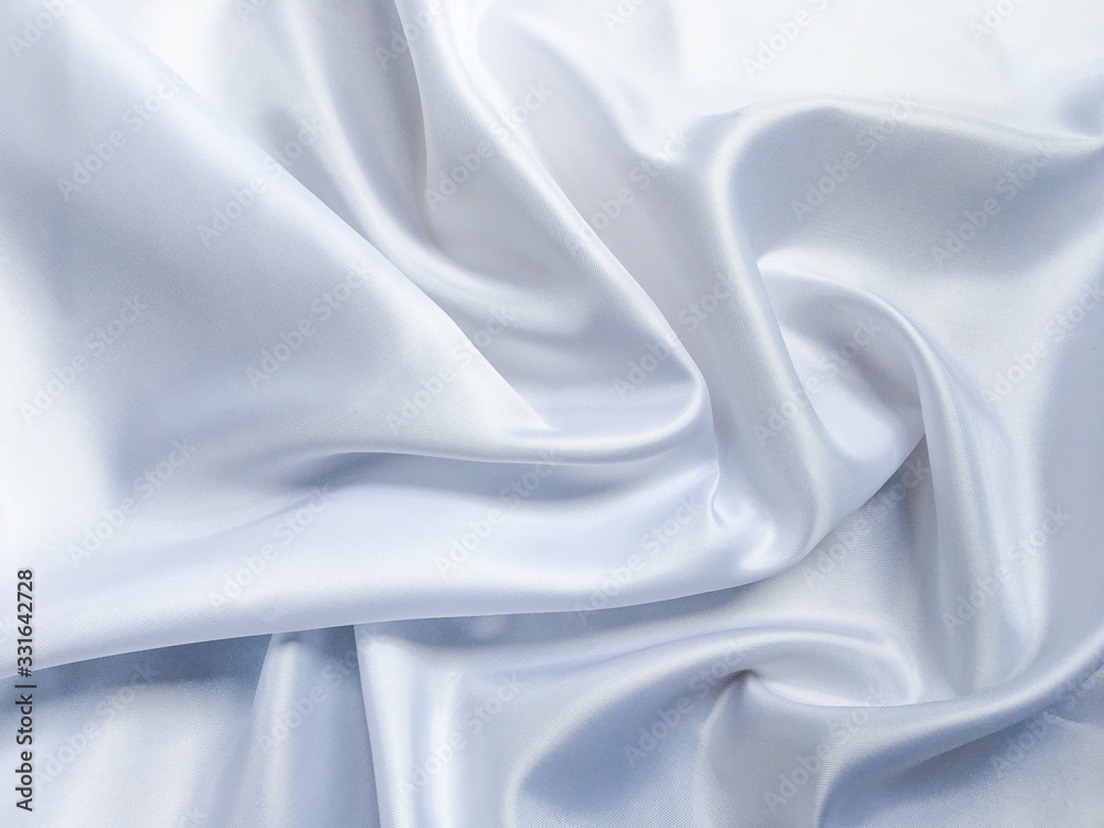 Obraz premium Smooth white cloth texture background. template wallpaper for wedding or New Year with copy space for design