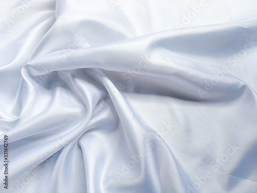 Smooth white cloth texture background. template wallpaper for wedding or New Year with copy space for design