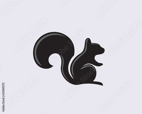 Black squirrel stand logo design inspiration