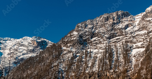 Beautiful alpine winter view near Ramsau, Berchtesgaden, Bavaria, Germany