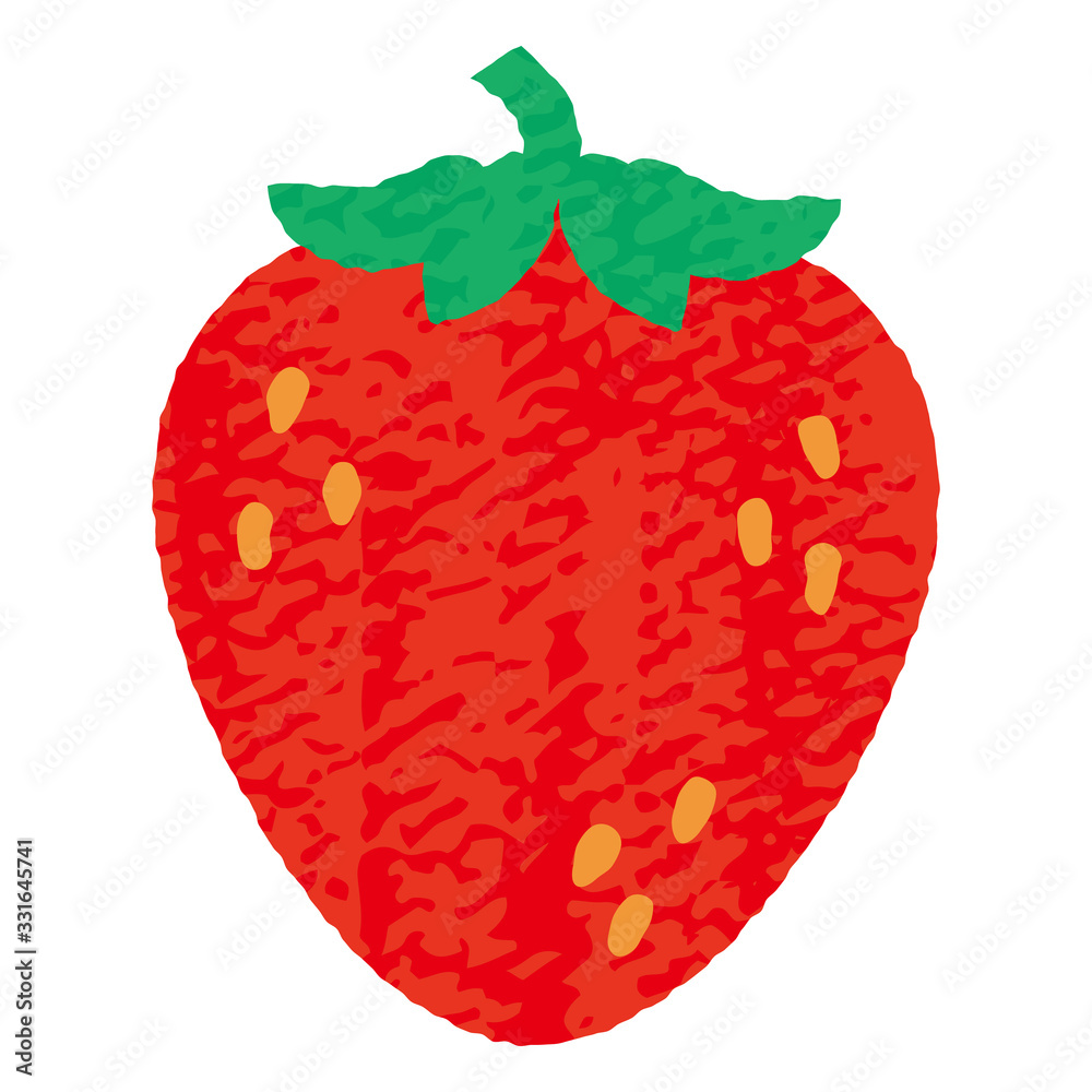 手描き風かわいいいちご Strawberry Illustration Stock Illustration Adobe Stock