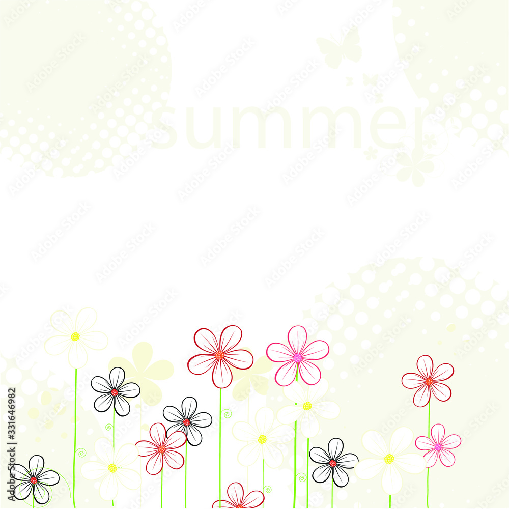 abstract floral background with flowers abstract floral background with flowers