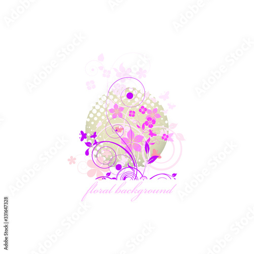 abstract floral background with flowers 