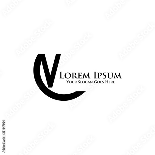 Initial Letter V  Design Logo Graphic Branding Letter Element.
