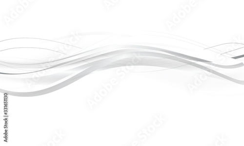 Welle Wellen Grau Silber Hintergrund Band Banner