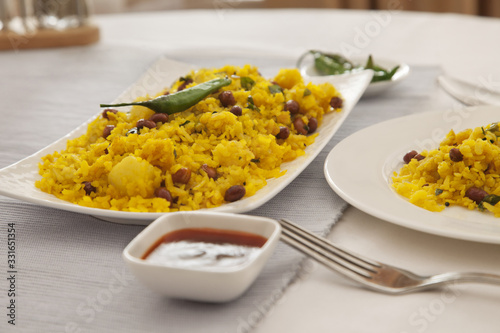 Indian breakfast poha
