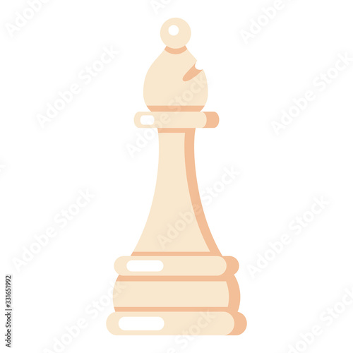 Vector Flat Chess Bishop Icon