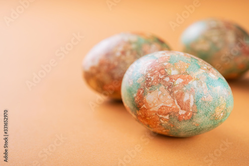Marble painted easter eggs