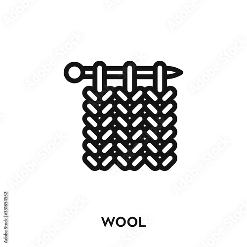 wool icon vector. wool symbol sign.