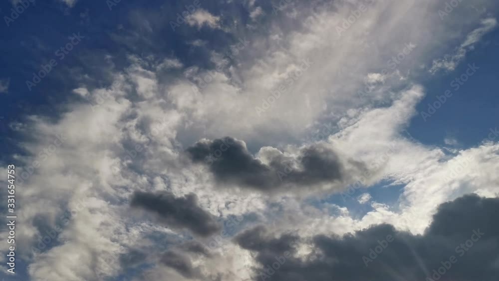 storm clouds float across the blue sky storm clouds float across the blue sky