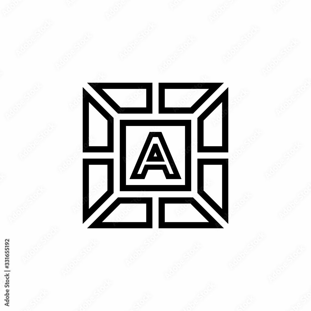AA A letter logo design vector
