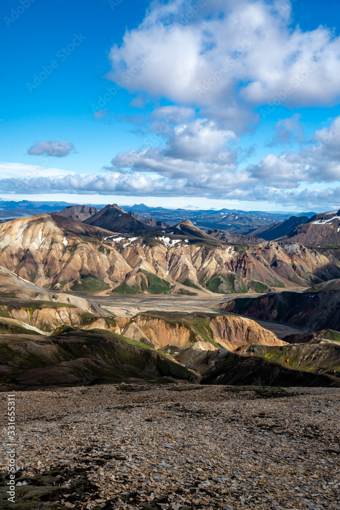 Volcanic mountains of Landmannalaugar in Fjallabak Nature Reserve. Iceland