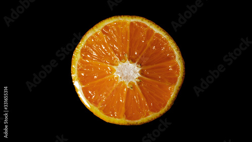 orange on black background