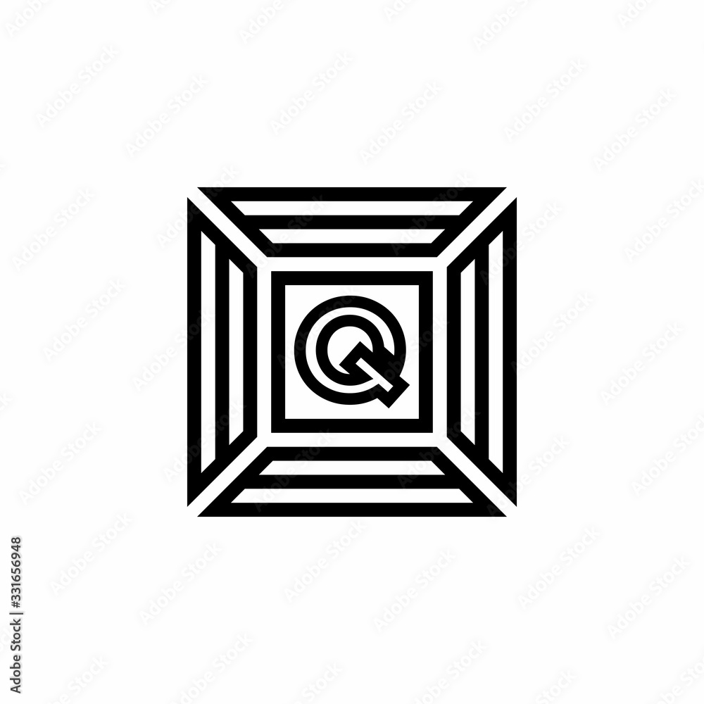 QQ Q letter logo design QQ Q letter logo design