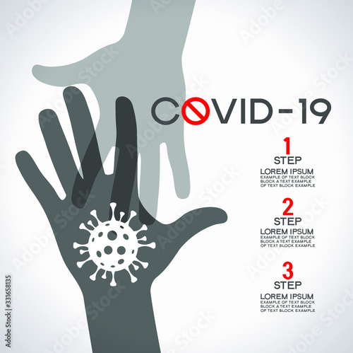 Modern medical WEB BANER. Coronavirus background. Virus Cell Icon. Stop corona virus concepts.