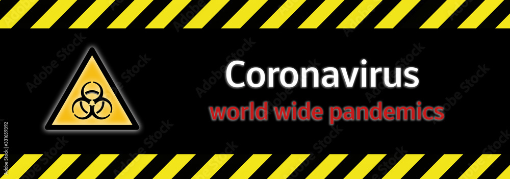 Fototapeta Banner Coronavirus word wide pandemics