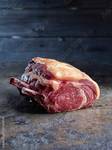 raw sirloin cut with bone moody