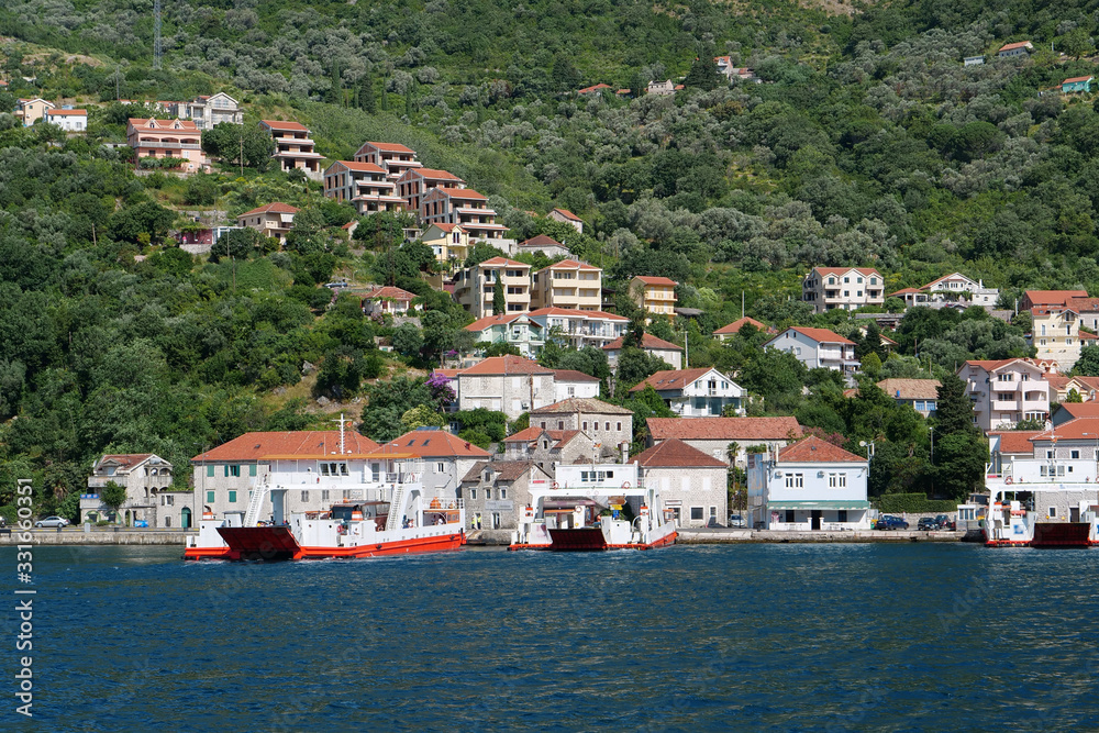 Ferry boats, Bay of Kotor, Montenegro