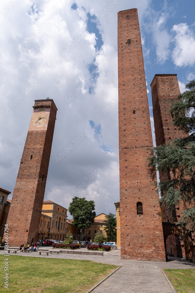Italy, Pavia. Medieval towers