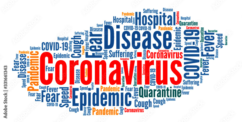 Obraz premium Coronavirus related words