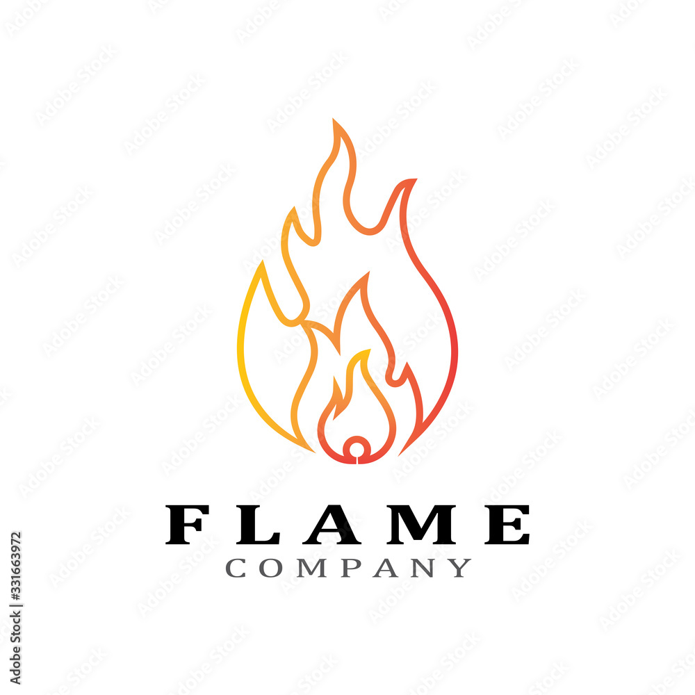Fire flame vector illustration design template