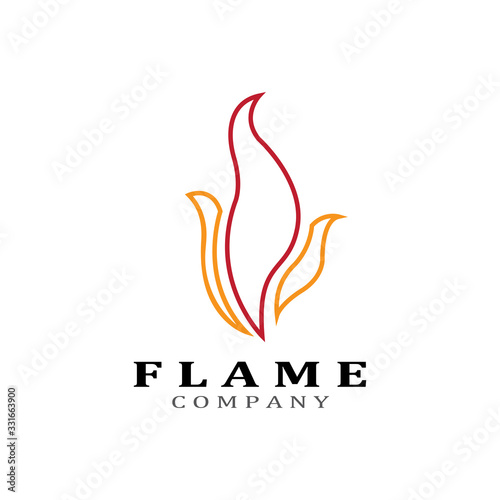 Fire flame vector illustration design template