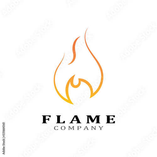 Fire flame vector illustration design template