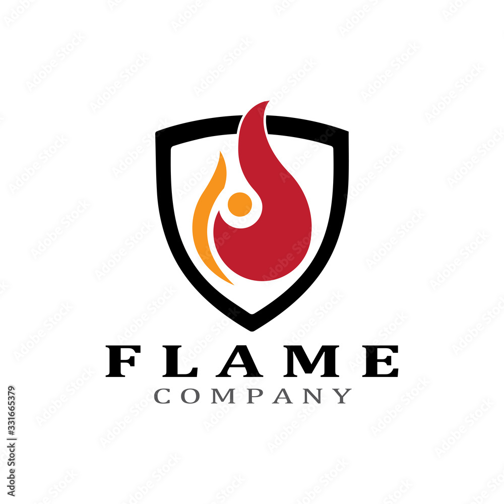 Obraz premium Fire flame vector illustration design template