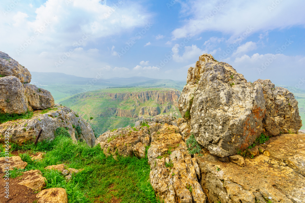 Landscape view of Mount Arbel and Mount Nitay Landscape view of Mount Arbel and Mount Nitay