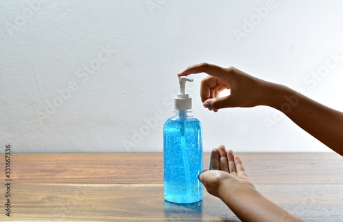 Alcohol gel for washing hands