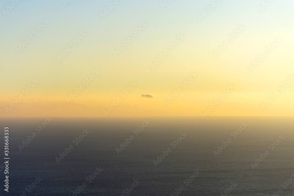 sea horizon at sunset