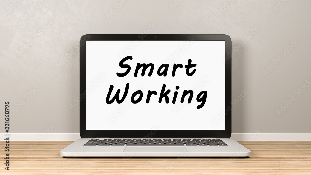 Laptop Computer Smart Working Concept Laptop Computer Smart Working Concept